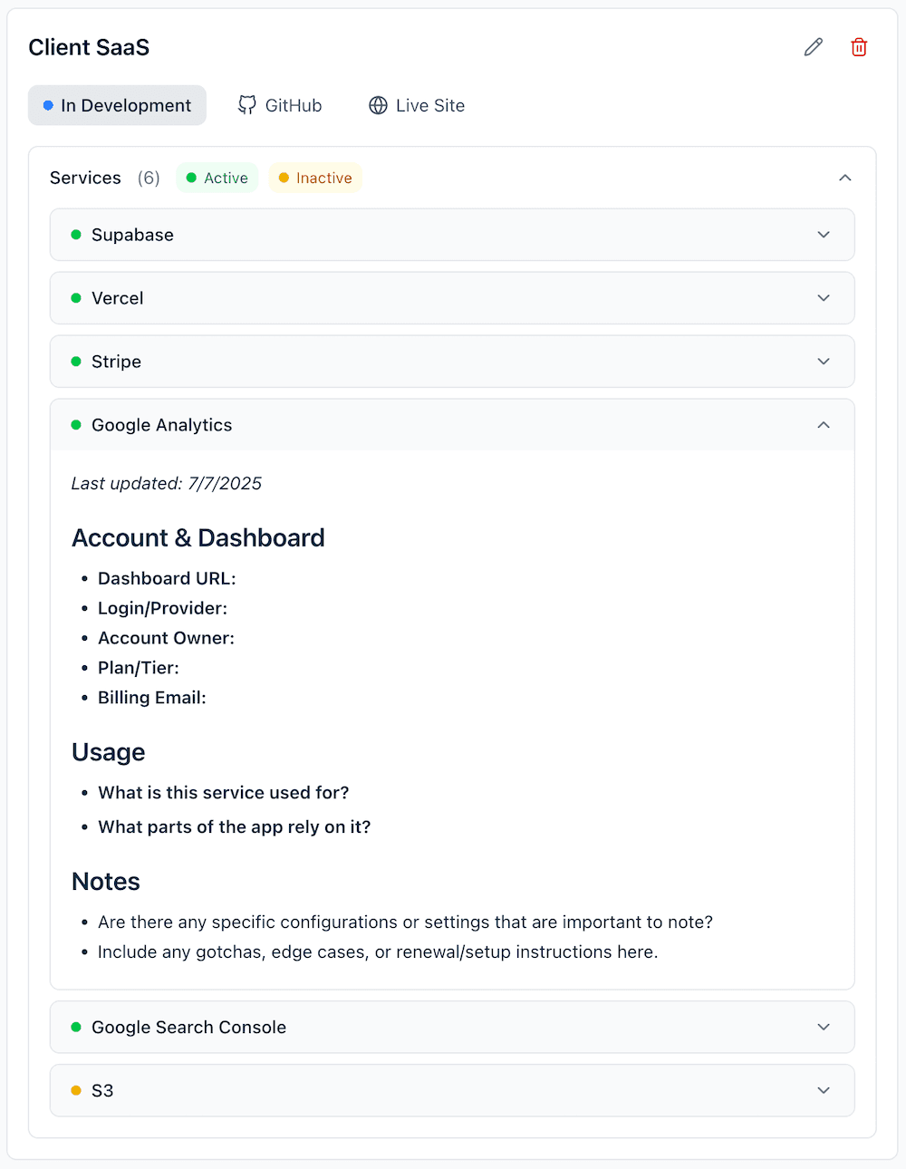 StackTracer Service Details